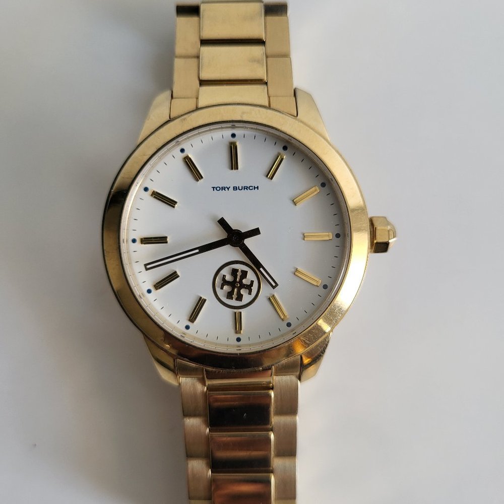 Tory Burch Collins Women's Gold Tone Bracelet Watch